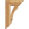 Ekena Millwork Merced Traditional Rough Sawn Bracket w/ Offset Brace, Western Red Cedar, 6"W x 14"D x 22"H BKT0604X14X22MRC01RWR - alternate 4